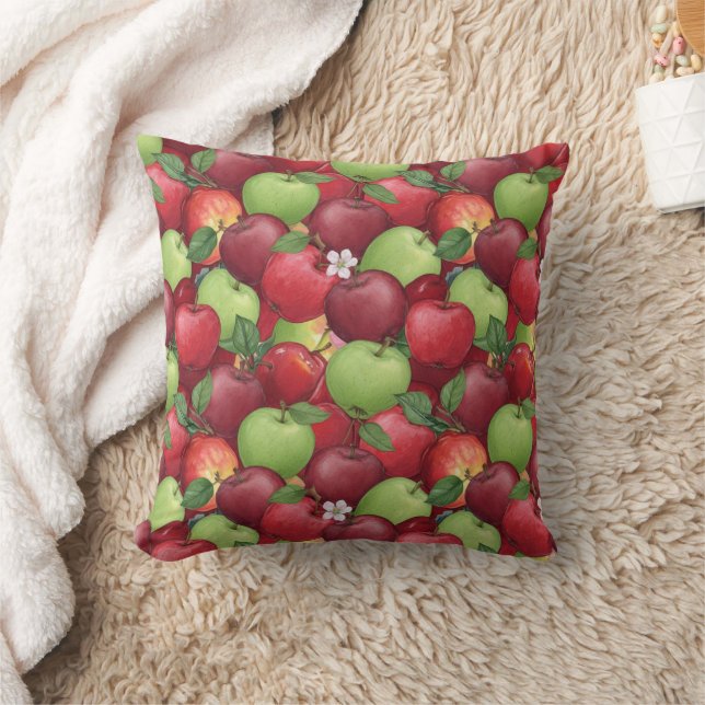 Sweet Red & Crisp Green Apple Patch Cushion (Blanket)