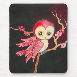 Sweet Red Owl Mouse Mat