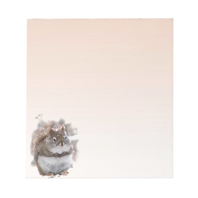 Sweet Red Squirrel Notepad (Front)