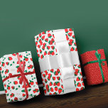 Sweet Red Strawberries & White Flowers Pattern Wrapping Paper Sheet<br><div class="desc">Strawberry themed wrapping paper sheets with three matching strawberry patterns: one sheet with red strawberries,  leaves,  and white flowers,  one sheet with lots of strawberries,  and one red sheet with little strawberry seeds. Perfect wrapping paper sheets for strawberry themed birthdays,  strawberry themed baby showers,  and strawberry themed bridal showers.</div>