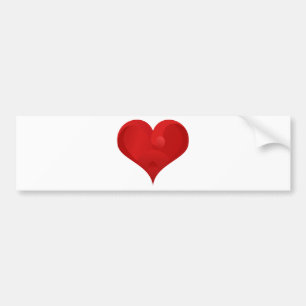 Sweet Red Valentine Love Heart Bumper Sticker