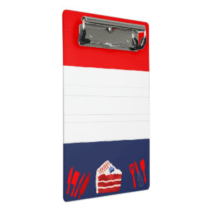 Sweet Red White And Blue Mini Clipboard