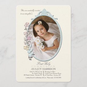 Sweet Reflection Photo First Holy Communion Invitation