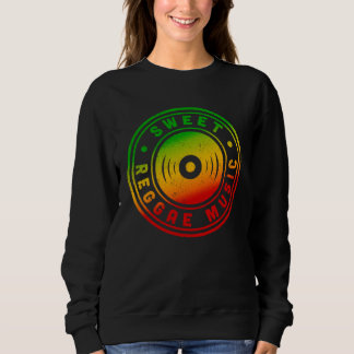 Sweet Reggae Music Rasta Colors Distressed Reggae Sweatshirt