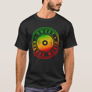 Sweet Reggae Music Rasta Colours Distressed Reggae T-Shirt