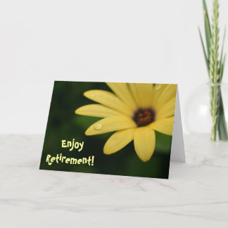 Sweet Retirement funny quote yellow flower Card