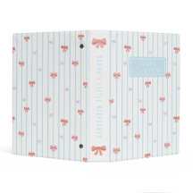 Sweet Ribbon Memories Custom Mini Binder
