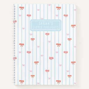 Sweet Ribbon Memories Custom Notebook