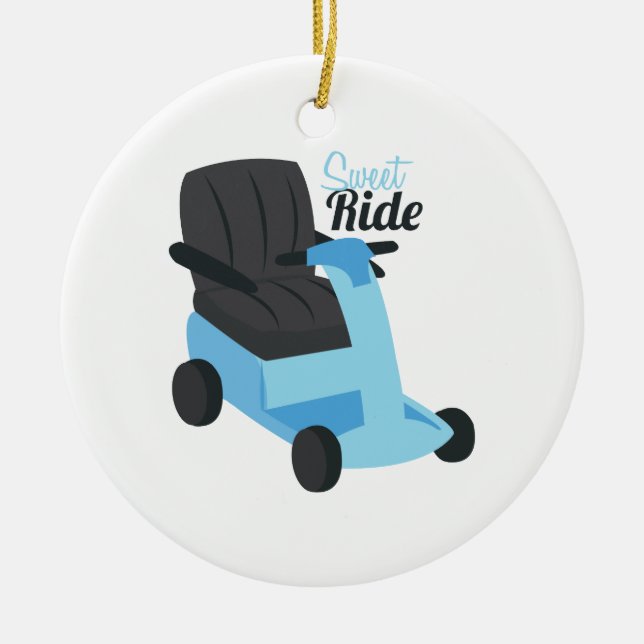 Sweet Ride Ceramic Tree Decoration (Front)
