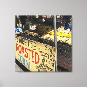Sweet Roasted Corn, Street Fair, New York City NYC Canvas Print