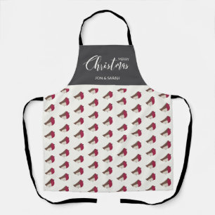 Sweet Robin and Red Bow Apron