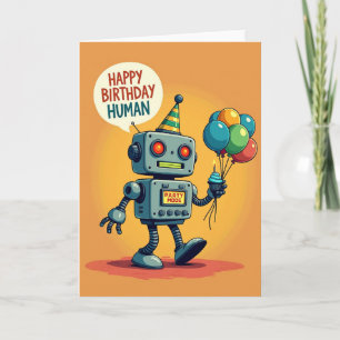 Sweet Robot Birthday Card