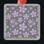 Sweet Romantic  Abstract Pink Flowers Pattern Metal Tree Decoration<br><div class="desc">Sweet Romantic  Abstract Pink Flowers Pattern</div>