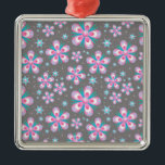 Sweet Romantic  Abstract Pink Flowers Pattern Metal Tree Decoration<br><div class="desc">Sweet Romantic  Abstract Pink Flowers Pattern</div>