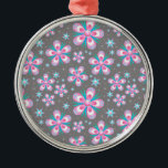 Sweet Romantic  Abstract Pink Flowers Pattern Metal Tree Decoration<br><div class="desc">Sweet Romantic  Abstract Pink Flowers Pattern</div>