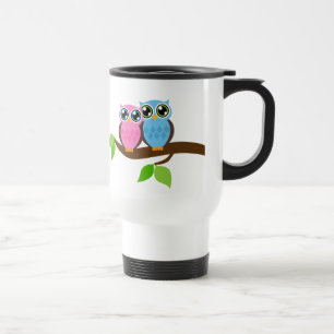 Sweet Romantic Owls Travel Mug
