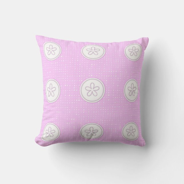 sweet romantic pink wallpaper cushion (Front)