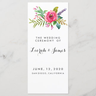 Sweet romantic watercolor flowers programme
