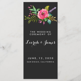 Sweet romantic watercolor flowers programme