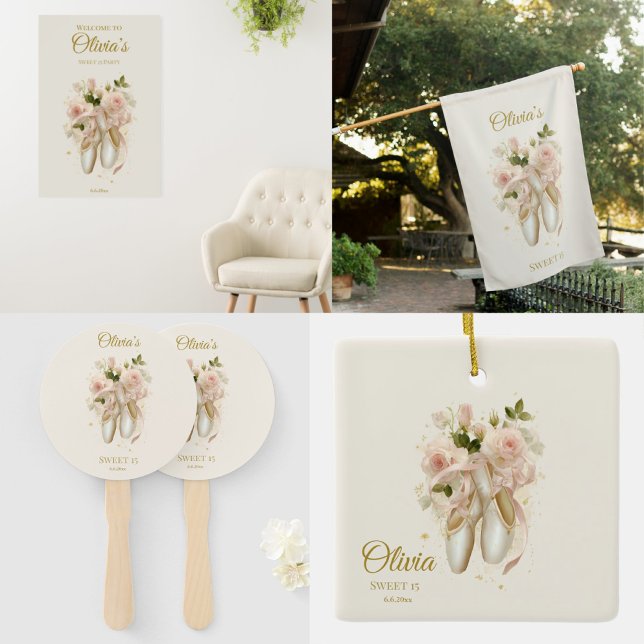 Sweet Rosé Ballet Soirée, custom Ceramic Ornament (Creator Uploaded)