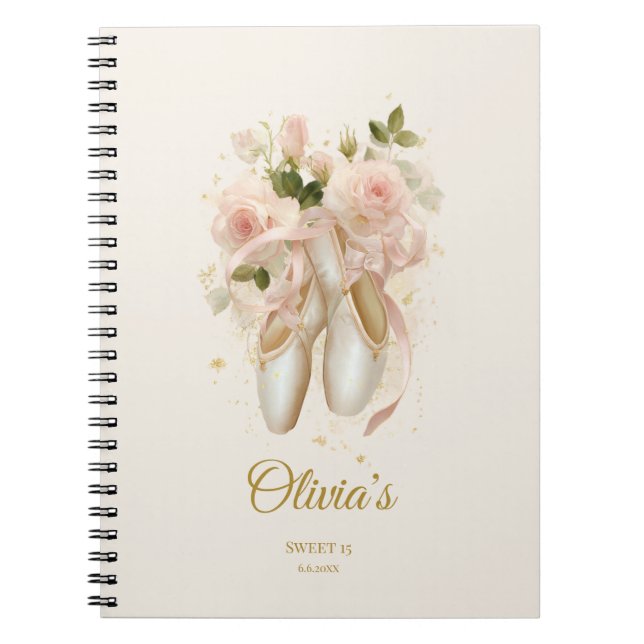 Sweet Rosé Ballet Soirée, custom Notebook (Front)