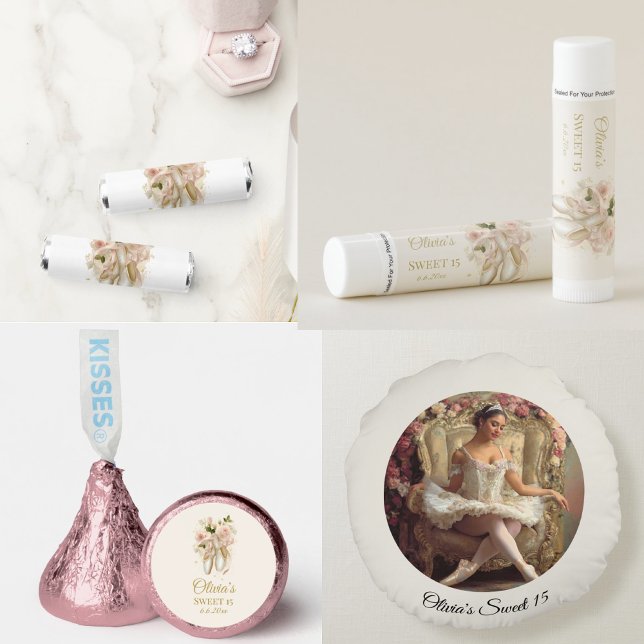 Sweet Rosé Ballet Soirée, custom Round Cushion (Creator Uploaded)
