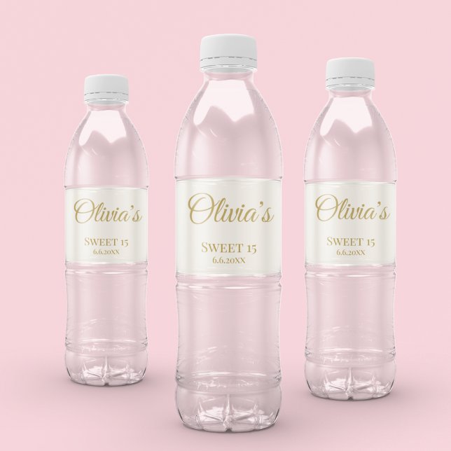 Sweet Rosé Ballet Soirée, custom Water Bottle Label (Creator Uploaded)