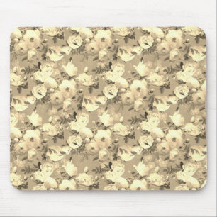 Sweet Roses on Sepia  Mouse Mat