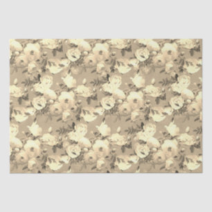 Sweet Roses on Sepia Wrapping Paper