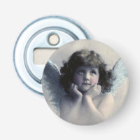 Sweet Rosy Cheeked Vintage Angel in Clouds