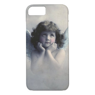 Sweet Rosy Cheeked Vintage Angel in Clouds iPhone 8/7 Case