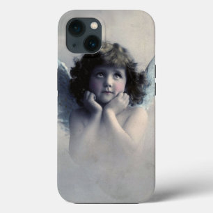 Sweet Rosy Cheeked Vintage Angel in Clouds iPhone 13 Case