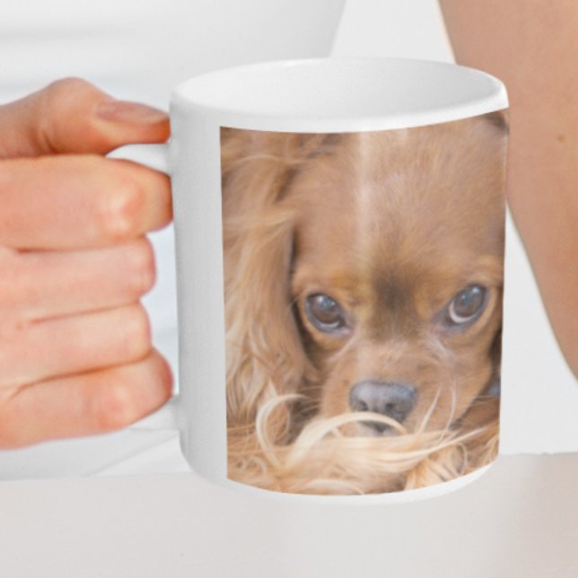 Sweet Ruby Cavalier King Charles Spaniel Coffee Mug (Captivating gaze and timeless elegance - this mug exudes charm.)
