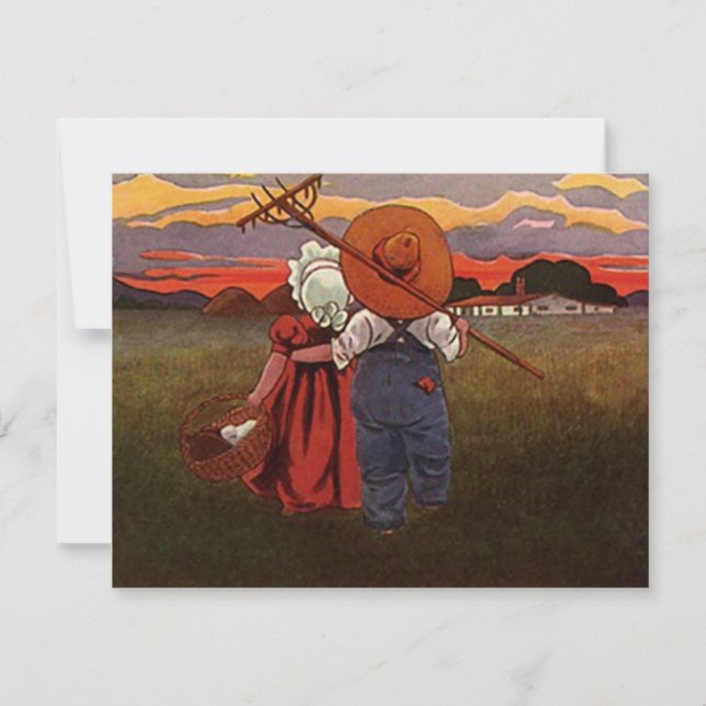 SWEET RURAL COUPLES IMAGE ANNIVERSARY INVITATIONS (Front)