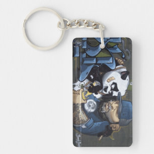 Sweet Sad Panda Found A Buddy Key Ring