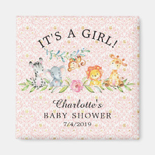 Sweet Safari Animals  Baby Shower Favour  Magnet