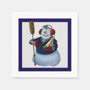 Sweet Sailor Snowman Holiday Napkins