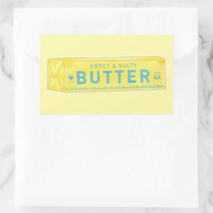 Sweet & Salty Yellow Butter Stick Rectangular Sticker