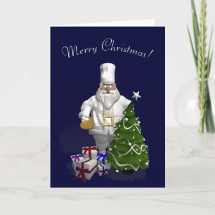 Sweet Santa Claus Cook Holiday Card