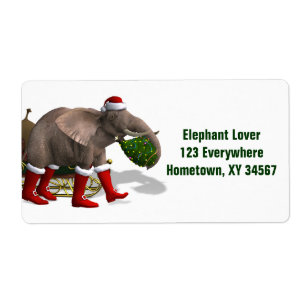 Sweet Santa Claus Elephant