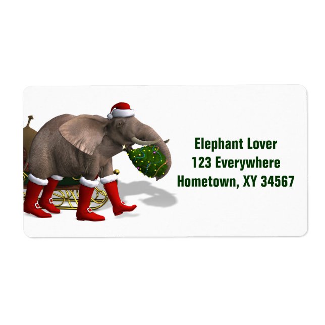 Sweet Santa Claus Elephant (Front)