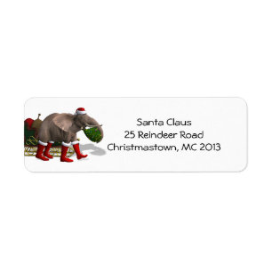 Sweet Santa Claus Elephant