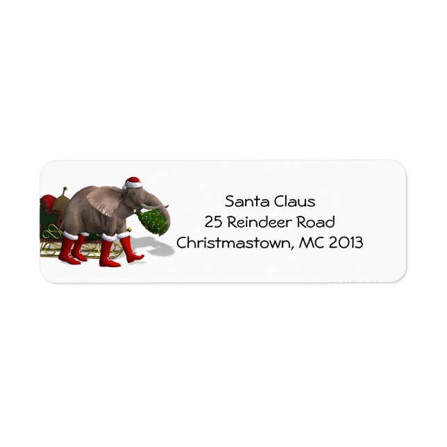 Sweet Santa Claus Elephant (Front)