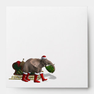 Sweet Santa Claus Elephant Envelopes
