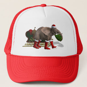 Sweet Santa Claus Elephant Trucker Hat