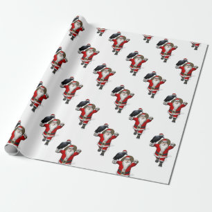 Sweet Santa Claus Loves Ravens Wrapping Paper