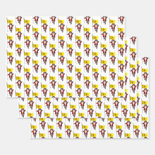 Sweet Santa Claus Visits New Mexico Wrapping Paper Sheet