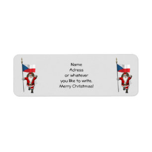 Sweet Santa Claus With Ensign Of Czech Republic