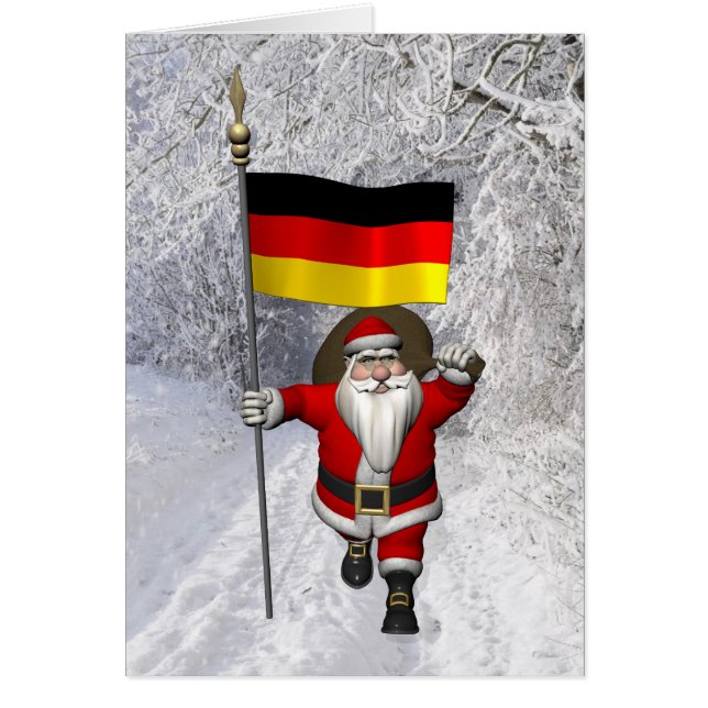 Sweet Santa Claus With Ensign Of Germany (Front)