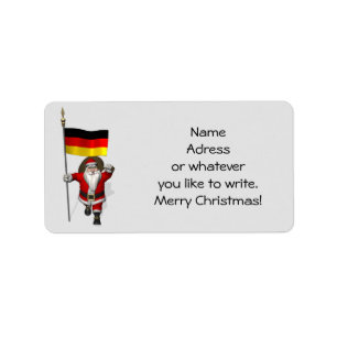 Sweet Santa Claus With Ensign Of Germany Label